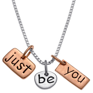 Sterling Silver 2 tone Just be You Pendant