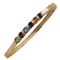 Mother's Birthstone Bangle Bracelet