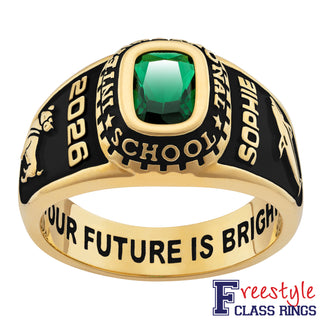 Ladies Yellow CELEBRIUM Traditional Class Ring
