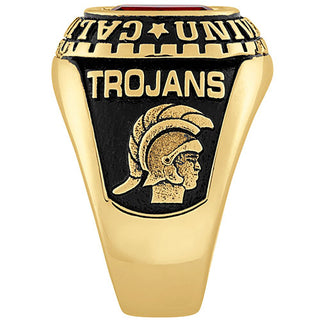 Men's 18K Gold over Sterling Large Traditional Stone Class Ring