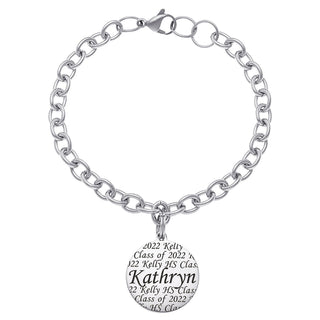 Everscribe Engraved Name Graduation Bracelet