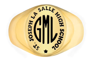 Men's 14k Gold Plated Monogram Signet Class Rings