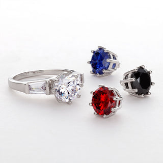Styleshifter Round and Baguette CZ Jeweltone Ring