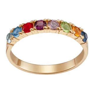 Gold over Sterling Family Birthstone Ring