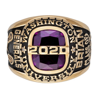 Gold Personalized-Top Birthstone Class Ring