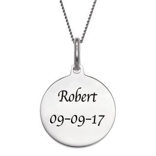 Sterling Silver St. Joseph Personalized Medal Pendant