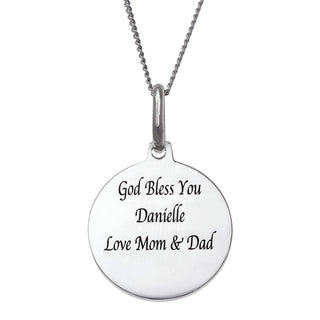 Sterling Silver St. Jude Personalized Medal Pendant