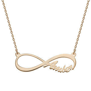14K Gold over Sterling Infinity Name Necklace