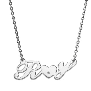 Sterling Silver Couple's Initials with Heart