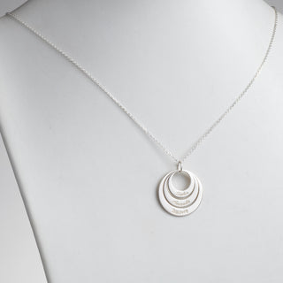 Nesting Circles with Names Necklace - 3 Discs