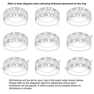 Grandma CZ Family Birthstone Ring
