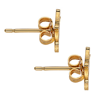 14K Gold Plated Zodiac Sign Cutout Stud Earring Set of 2