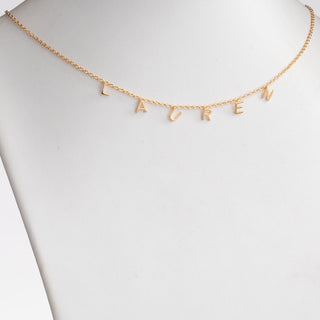 14K Gold Plated Dainty Name Choker