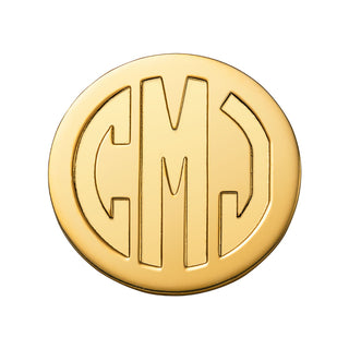 Monogrammed 14K Gold Plated Pin