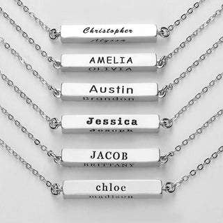 Horizontal 4-sided necklace