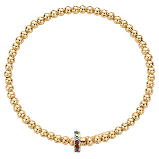Goldtone Rainbow Coil Bracelet