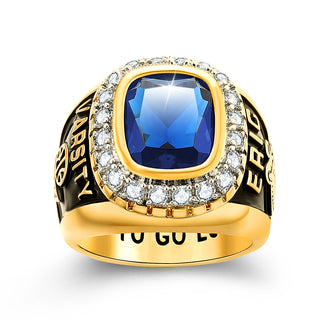 Men's 14K Gold Plated CZ Encrusted Class Ring