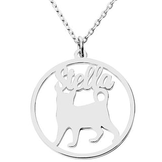 Personalized Standing Cat Silhouette Necklace