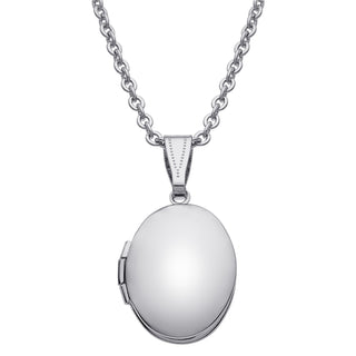 Silvertone Oval Initial Locket