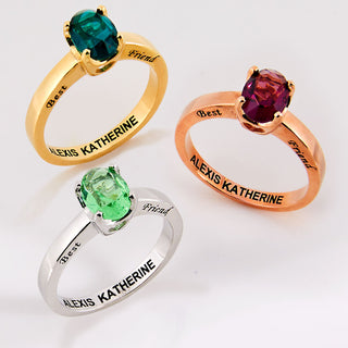 Solitaire Birthstone Rings