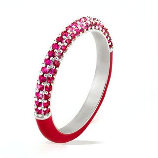 Enamel Pave Rings