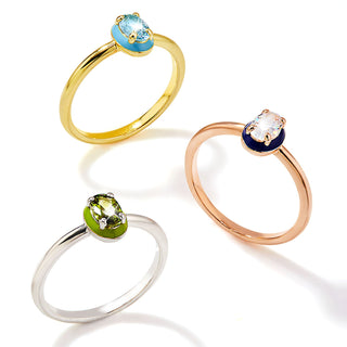 Birthstone and Enamel Necklaces and Rings