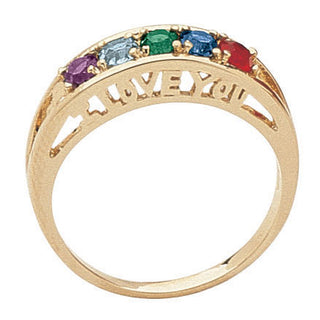 Birthstone I Love You Family ring with 2 Free Gifts