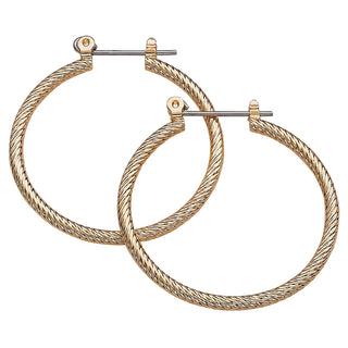 7 Pair Goldtone Hoop Earrings