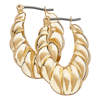 7 Pair Goldtone Hoop Earrings