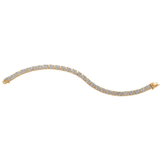 Genuine Diamond-Accented Tennis Bracelet