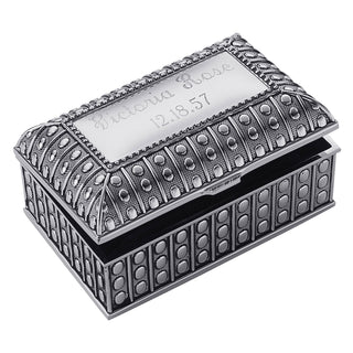 Engraved Beaded Antique Rectangular Box