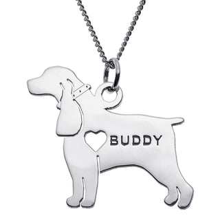 Sterling Silver Cocker Spaniel Silhouette