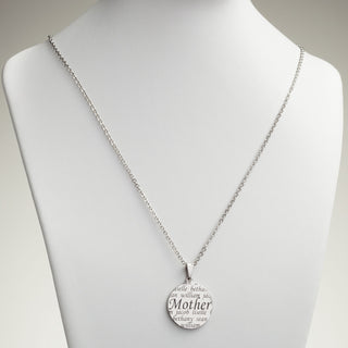 Everscribe Mother Engraved Family Names Necklace