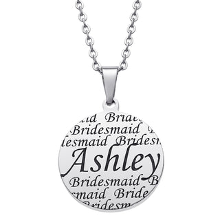 Everscribe Bridesmaid Engraved Name Necklace