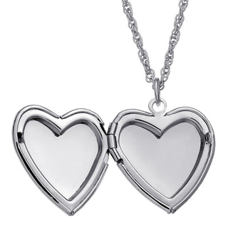 Silver Plated Engraved Heart Locket