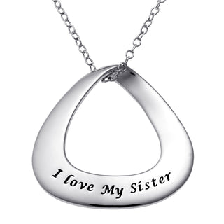 Sister's Sterling Silver I Love My Sister Pendant