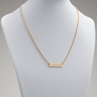 Kid's Engraved Name Bar Necklace