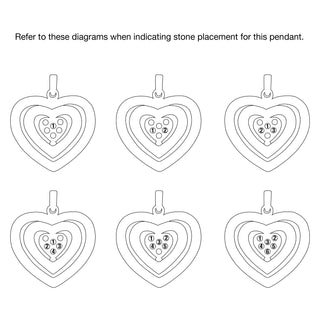 Birthstone Swivel Family Heart Pendant