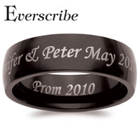 Black Stainless Steel Outside/Inside Engraved Message Band