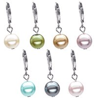 7-Pair Faux Pearl Rainbow Earring Set