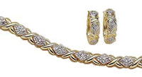 1/4 Carat Genuine Diamond 8 Inch Tennis Bracelet with Free Earrings