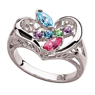 Marquise Family Birthstone Ring
