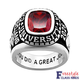 Men's Sterling Silver Large Traditional Class Ring