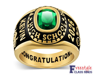 Men's 18K Gold over Sterling Traditional Class Ring