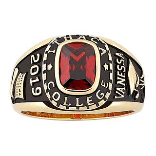 10K Yellow Gold Ladies Traditional Birthstone Class Ring