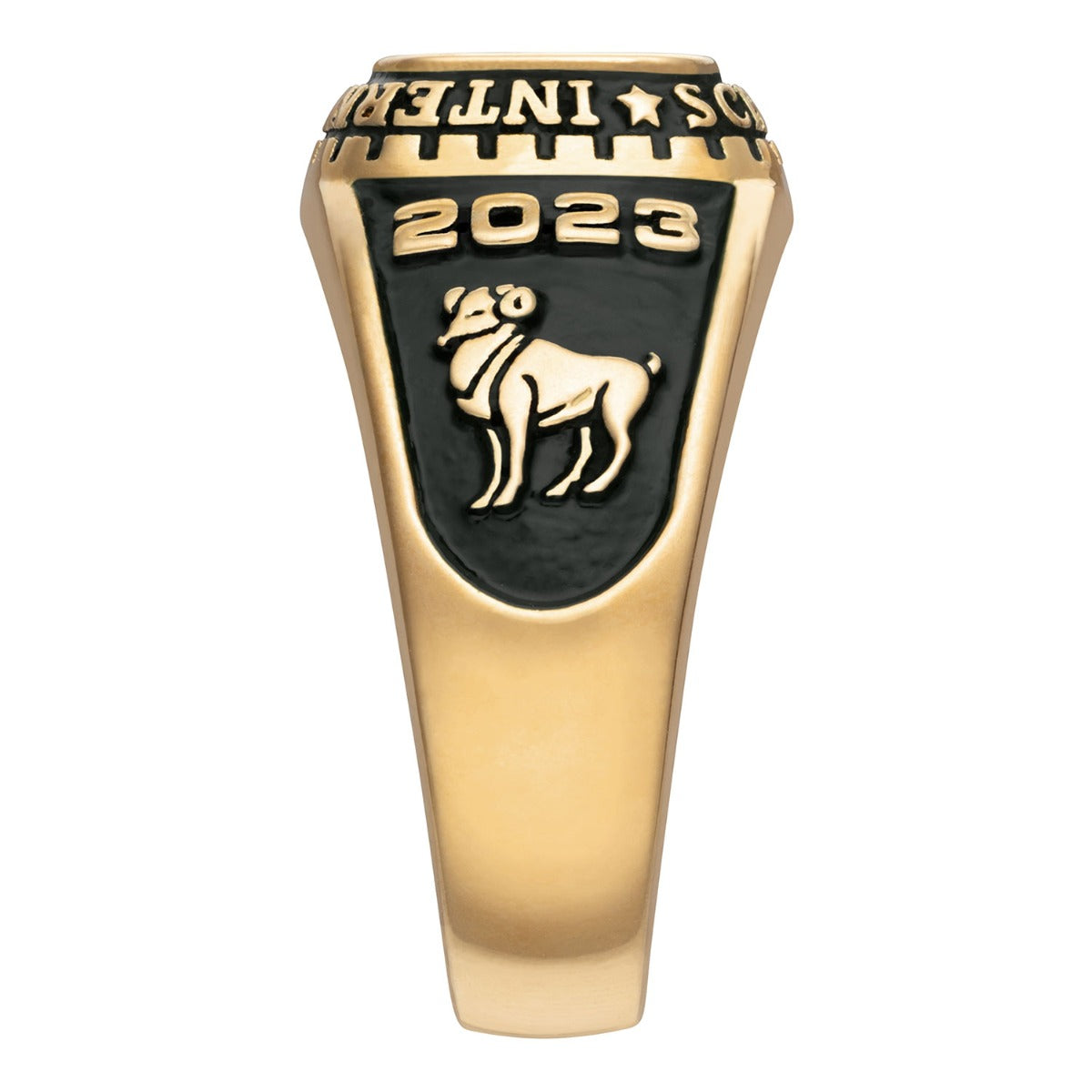 Antique finish class ring store