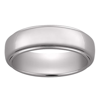 Men's Tungsten Rounded Polished Band Ring