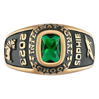 Women's Yellow CELEBRIUM Traditional Class Ring