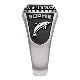 Ladies Platinum Plated CELEBRIUM Traditional Class Ring