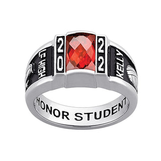 Ladies Platinum Plated CELEBRIUM Art Deco Class Ring